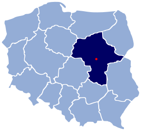 Poziția localității Varșovia