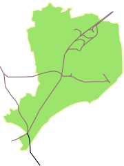 Mapa przebiegu linii kolejowej 43
