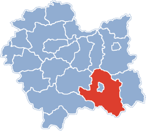 Poziția localității Județul Nowy Sącz