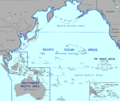 Pacific Ocean divided up into WWII Allied commands.