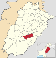 Districtul Vehari - Harta