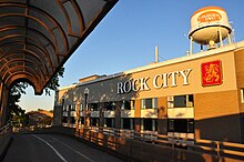 Rothmans, Benson & Hedges plant in Quebec City, Canada Passerelle Adrien-Pouliot.jpg