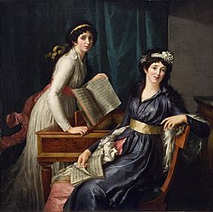 Deux jeunes femmes faisant de la musique