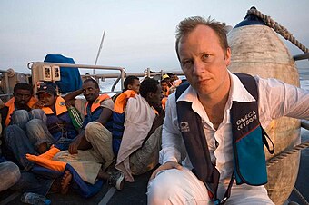 Paul Kenyon reporting on the 2009 migrant crisis Paulkenyon2.jpg