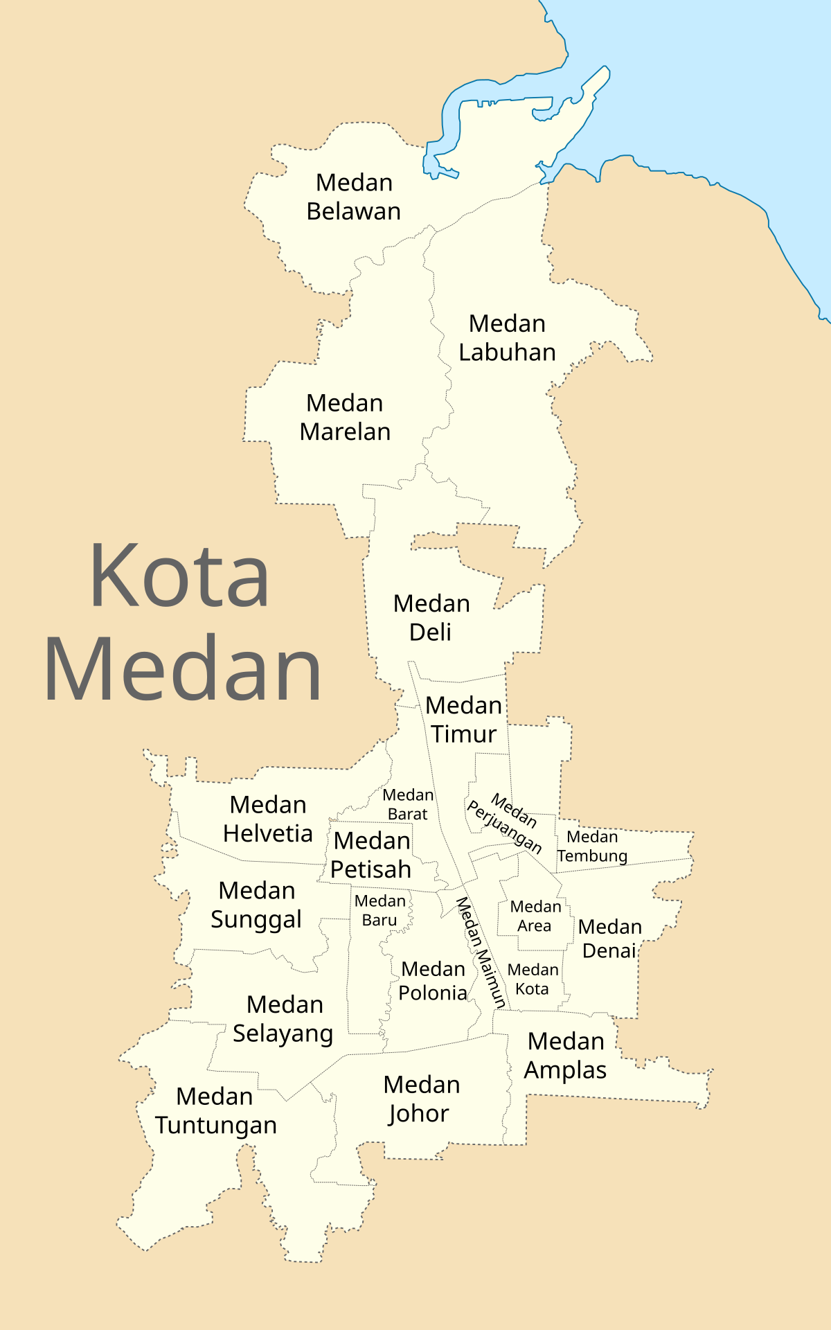 File Peta  Lokasi Kecamatan Kota Medan  svg Wikimedia Commons