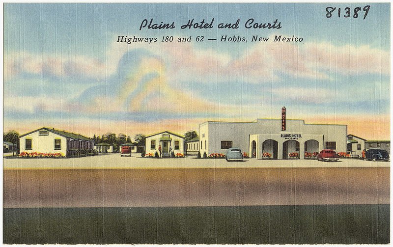 Файл:Plains Hotel and Courts, Highway 180 and 62 -- Hobbs, New Mexico.jpg.