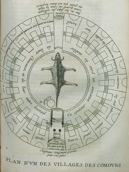 File:Plan d'un village des Comouks - Tavernier Jean Baptiste - 1677.jpg