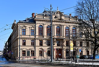 The New Town Hall of Podgorze, which used to be a self-governing independent town until its incorporation into Krakow in 1915 Podgorze City Hall (new), Podgorze,Krakow,Poland.JPG