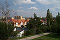 Čeština: Park Židovské pece v Praze na Žižkově, výhled English: The Židovské pece park in Prague Žižkov, lookout