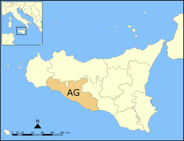 Provinz Agrigento - Karte