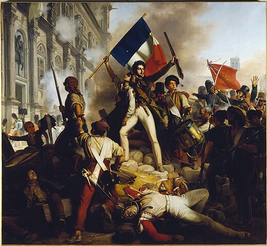 Battle outside the Hôtel de Ville, by Jean-Victor Schnetz