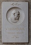 Rudolf Chrobak (1843-1910), basrelief (marble) in the Arkadenhof of the University of Vienna 2521.jpg