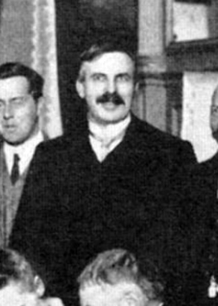 Ernest Rutherford at the first Solvay Conference, 1911