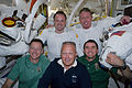 STS-135 after the EVA in the Quest airlock.jpg
