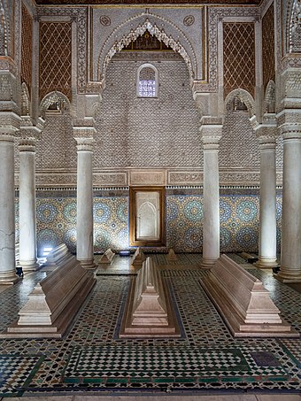 The Chamber of the Twelve Columns in the Saadian Tombs (16th century), Marrakesh