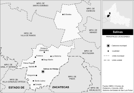 Салинас SLP localidades.svg