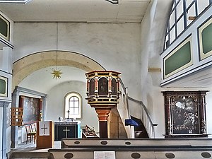 Dorfkirche Schmiedehausen: Evangelische Kirche in der Gemeinde Schmiedehausen im Landkreis Weimarer Land in Thüringen