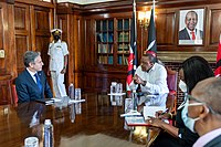 Secretary Blinken with Kenyan President Kenyatta in Nairobi, Kenya, November 2021