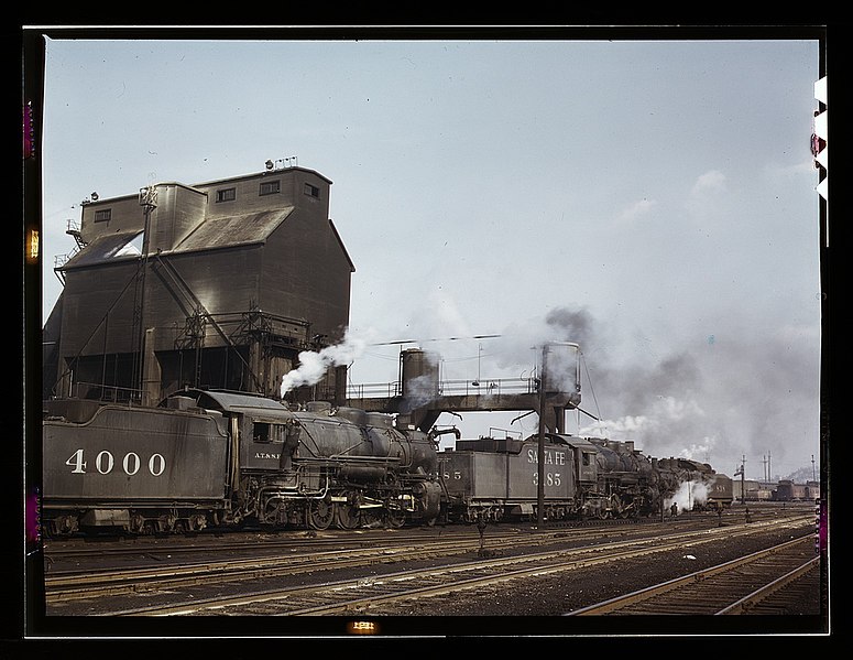 File:Servicing engines at coal and sand chutes at Argentine yard1a34716v.jpg