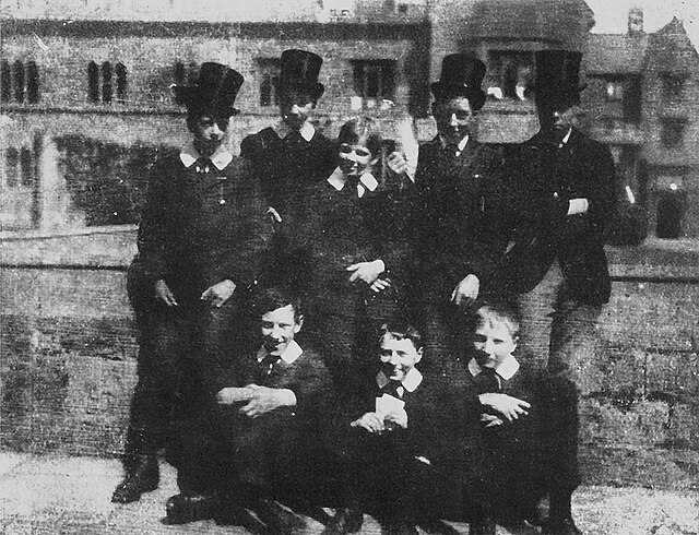 Pupils at Sherborne School in 1907