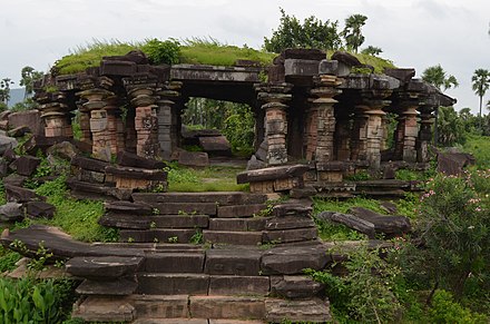 Kota Gullu, temple ruins built in the 12th century by Kakatiyas at Ghanpur, Mulug in Warangal district.