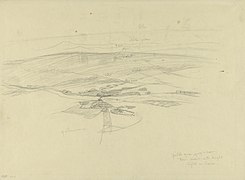 Sketch for “flying Above Kirkuk, Kurdistan, 1919”