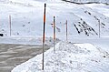 Snow poles in Switzerland