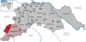 Poziția Soderstorf pe harta districtului Lüneburg