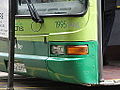 The fleet numbering on the front of Southern Vectis 1995 Brook Bay (HW52 EPP), a Volvo B7TL/Plaxton President, in Ryde, Isle of Wight bus station. Just before the photo had been taken, the Go South Coast fleet had been renumbered, and in this case, bus 194 had been changed to 1995. Some of the paint had been taken away from where the old 194 number was and at this stage hadn't been repainted.