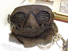 Splatter mask used by tank crews in World War One Splatter Mask (WWI).jpg
