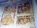 Sv. Krištof, sv. Lenart reši na smrt obsojenega jetnika, sveta Nedelja na severni zunanji steni prezbiterija