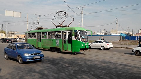 Modernizovaná Tatra T3VPA v Charkově