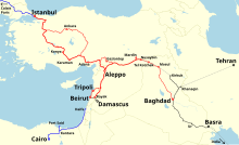 The historical route of the Taurus Express in 1930