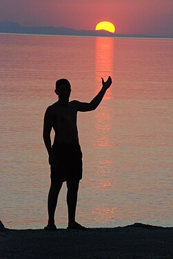 Teenage boy - silhouette.