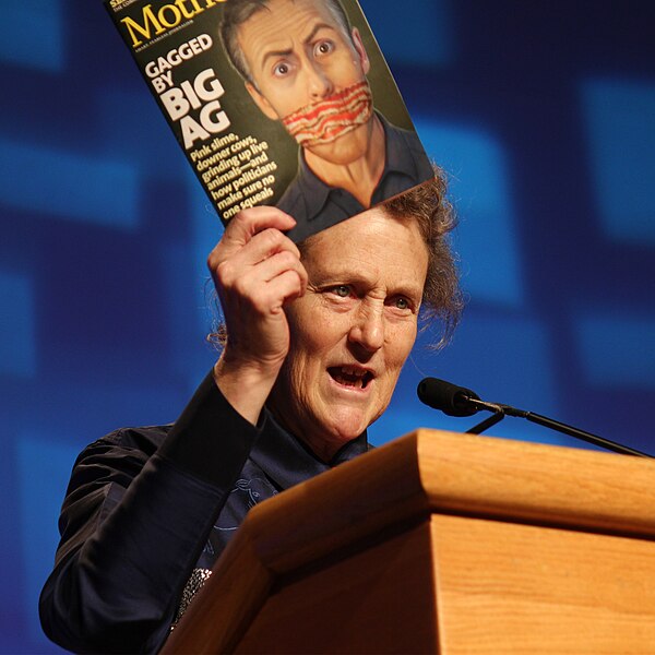 Temple Grandin giving a speech on "pink slime" for the National Association of College and University Food Services 2013 National Conference in Minnea