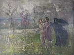 Thumbnail for File:The Angel of Death Following Two Lovers, by Henry Ossawa Tanner (higher res).jpg