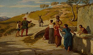 The Fable of the Miller, His Son and the Donkey- a Set of Nine Paintings (3).jpg