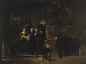 The Fire at the Royal Palace, Stockholm, May 7th, 1697 (Johan Fredrik Höckert) - Nationalmuseum - 18358.tif