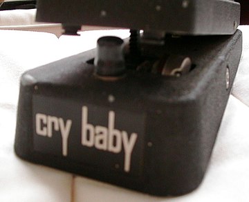 Thomas Organ Cry Baby Wah-wah pedal (1970) manufactured by JEN.