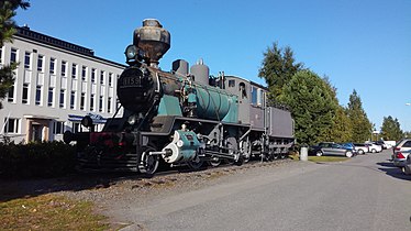 Steam locomotive VR Class Tk3 1105 near the railway station