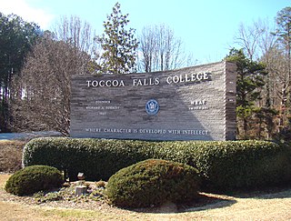 <span class="mw-page-title-main">Toccoa Falls College</span> Christian liberal arts college in Toccoa Falls, Georgia