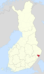 Location o Tohmajärvi in Finland