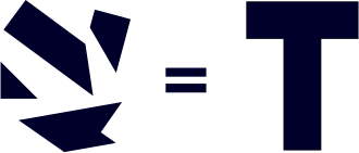 The T-puzzle, a T shape can be assembled with the four pieces on the left. Tpuzzle.svg