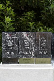 An image of IED Design Awards trophies Trofeos IED Design Awards 2018.jpg