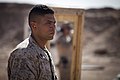 U.S. Marine Corps Gunnery Sgt. Jose Vasquez, with Regimental Combat Team 7, observes as Marines assigned to the Afghan National Civil Order Police Kandak 1 Adviser Team, Regimental Combat Team 7 engage multiple 130608-M-RO295-242.jpg