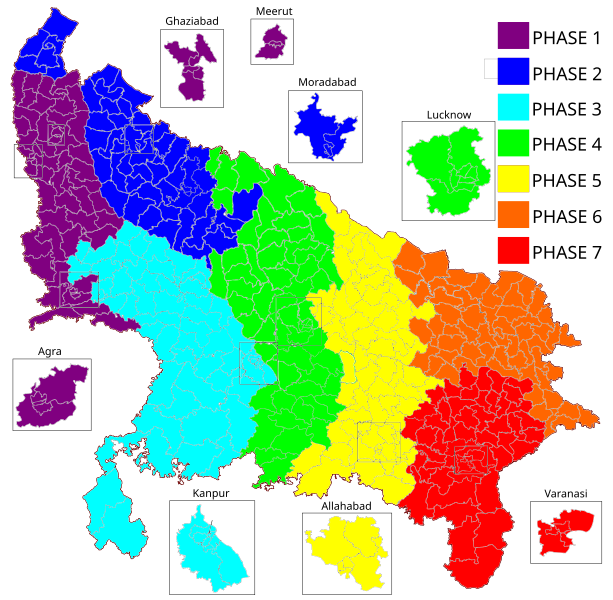 File:UP phase wise election schedule 2022.svg