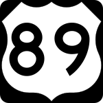 Straßenschild des U.S. Highways 89
