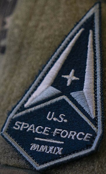 File:United States Space Force patch worn on March 1, 2021 -(cropped).jpg