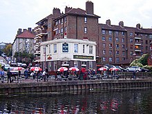 The Anchor and Hope, a war survivor overshadowed by postwar High Hill Ferry Estate. (October 2005) Upper clapton anchor and hope.jpg