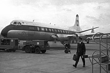 Eine Vickers 806 Viscount der British European Airways, baugleich mit der beschädigten Maschine G-APKF